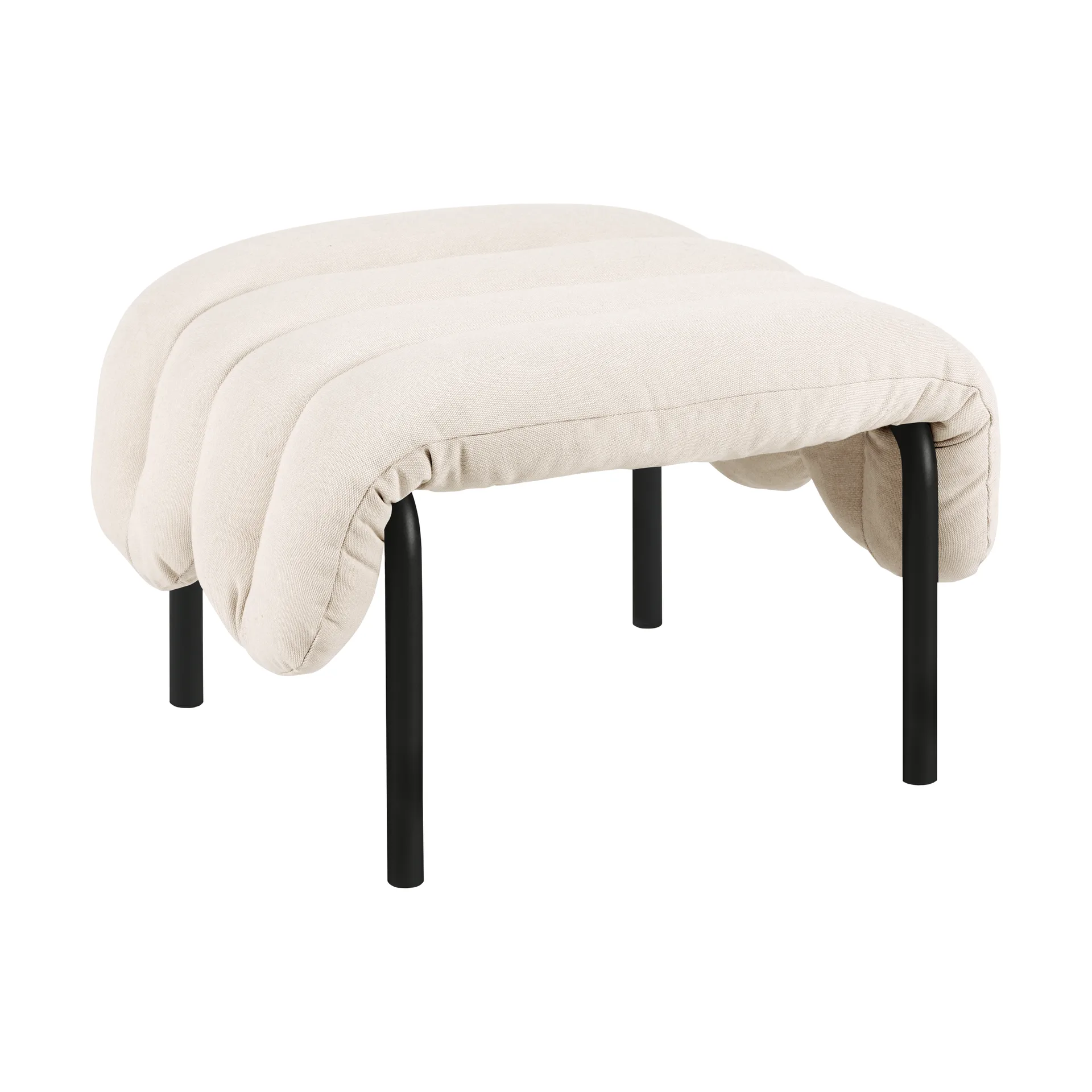 Puffy υποπόδιο 58x67 cm, Natural-black grey Hem