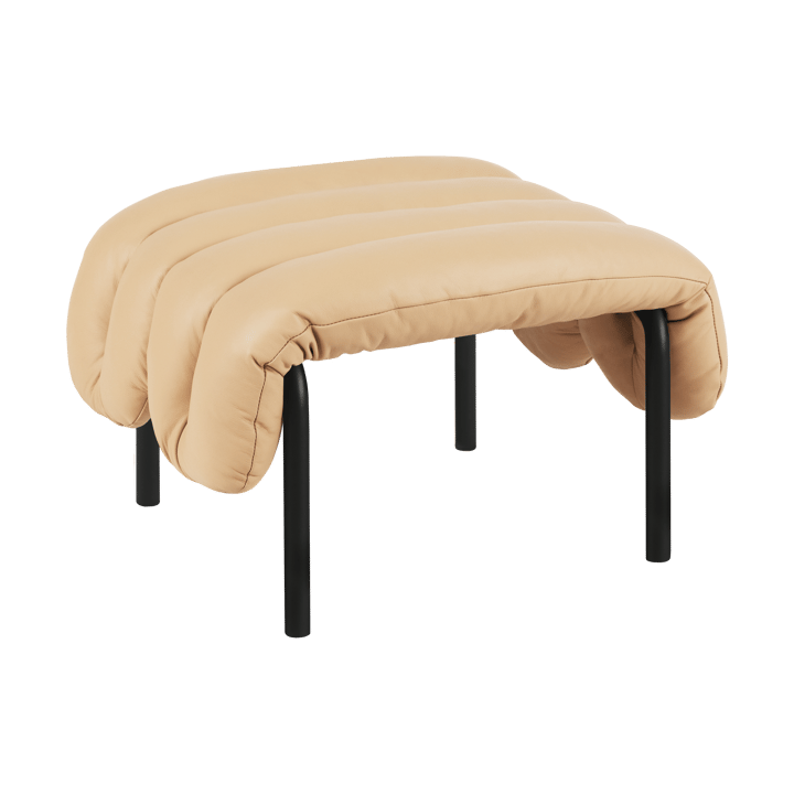 Puffy υποπόδιο 58x67 cm - Sand leather-black grey - Hem