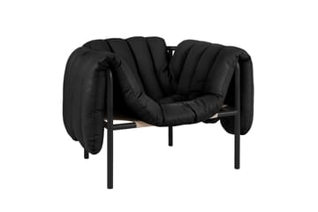 Puffy lounge πολυθρόνα - Black leather-black grey - Hem