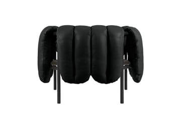 Puffy lounge πολυθρόνα - Black leather-black grey - Hem