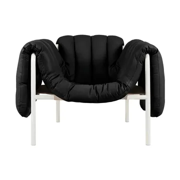 Puffy lounge πολυθρόνα - Black leather-cream - Hem