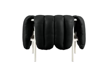 Puffy lounge πολυθρόνα - Black leather-cream - Hem