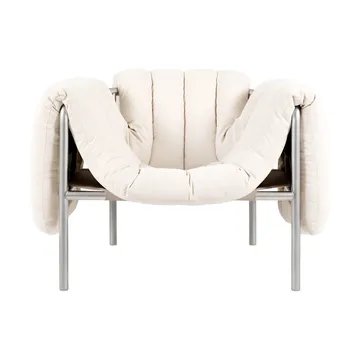 Puffy lounge πολυθρόνα - Natural-Ανοξείδωτο ατσάλι - Hem