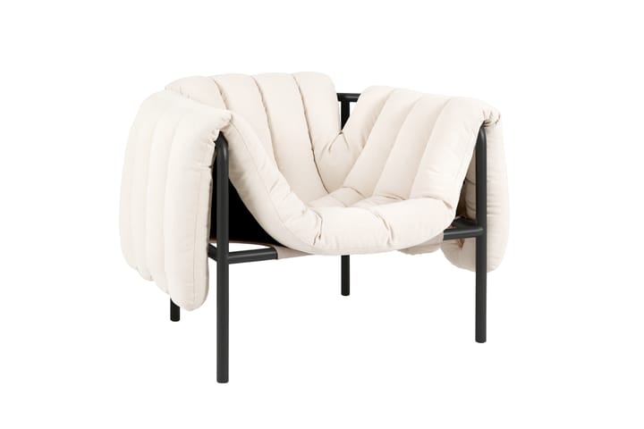 Puffy lounge πολυθρόνα, Natural-black grey Hem