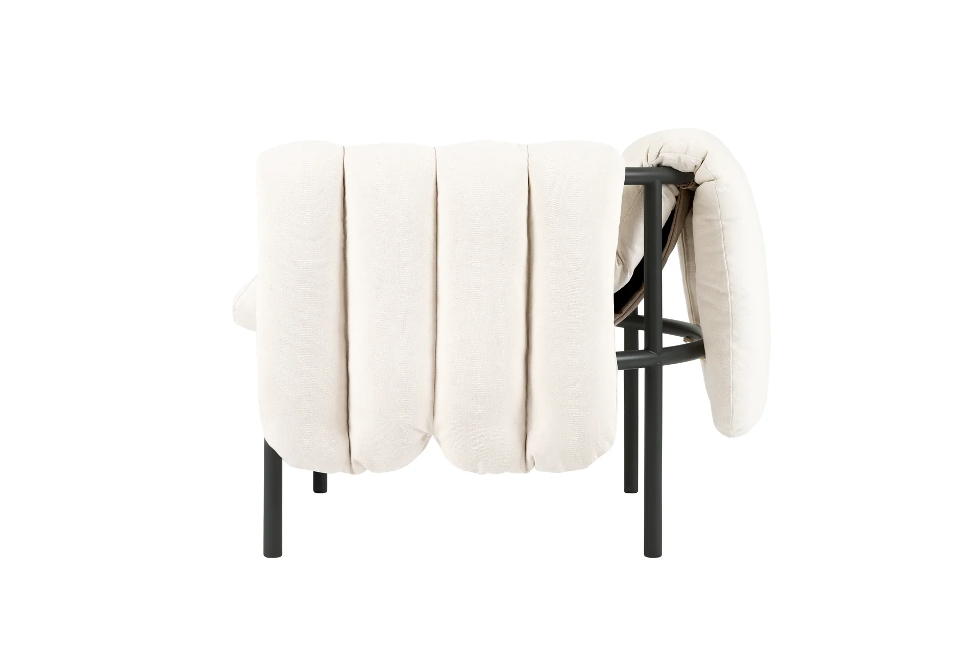 Puffy lounge πολυθρόνα, Natural-black grey Hem