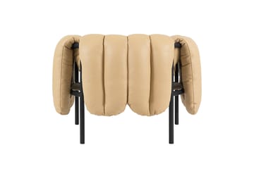 Puffy lounge πολυθρόνα - Sand leather-black grey - Hem