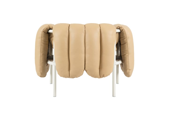 Puffy lounge πολυθρόνα, Sand leather-cream Hem