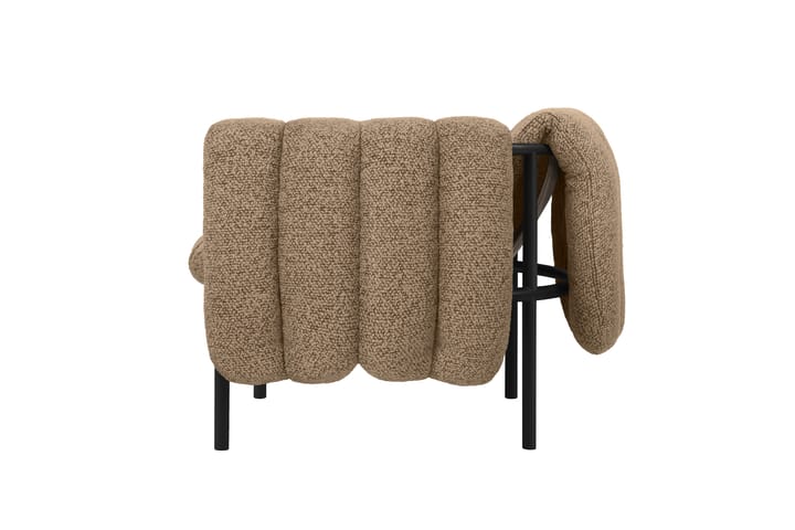 Puffy lounge πολυθρόνα, Sawdust-black grey Hem