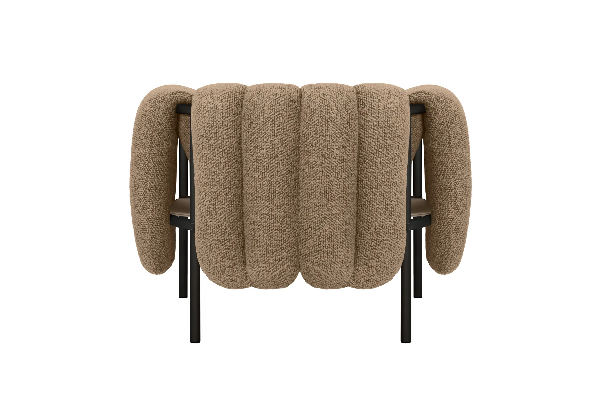 Puffy lounge πολυθρόνα, Sawdust-black grey Hem