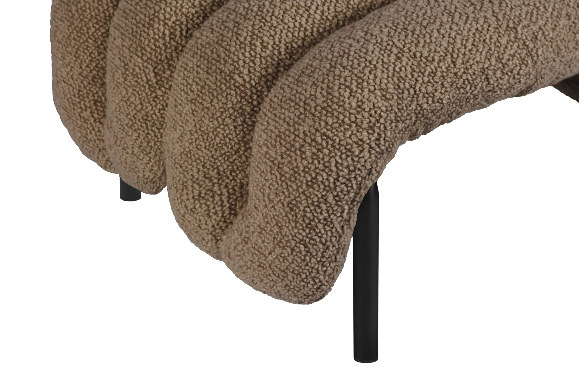 Puffy lounge πολυθρόνα + υποπόδιο, Sawdust-black grey Hem