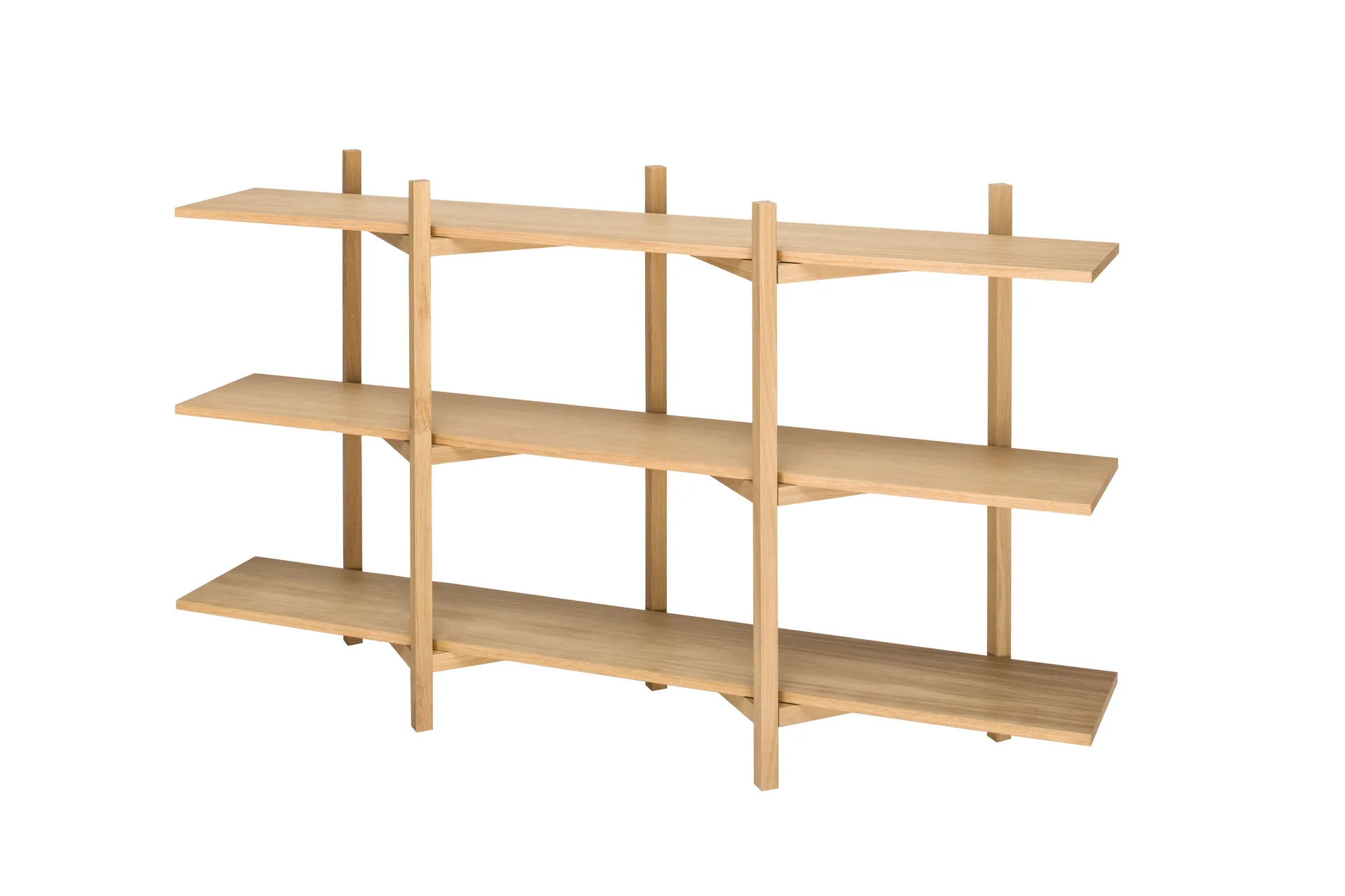 Zig Zag ράφι Low 175x100 cm, Βελανιδιά Hem