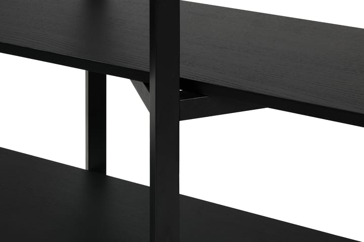 Zig Zag ράφι Media 194x57 cm, Black Hem