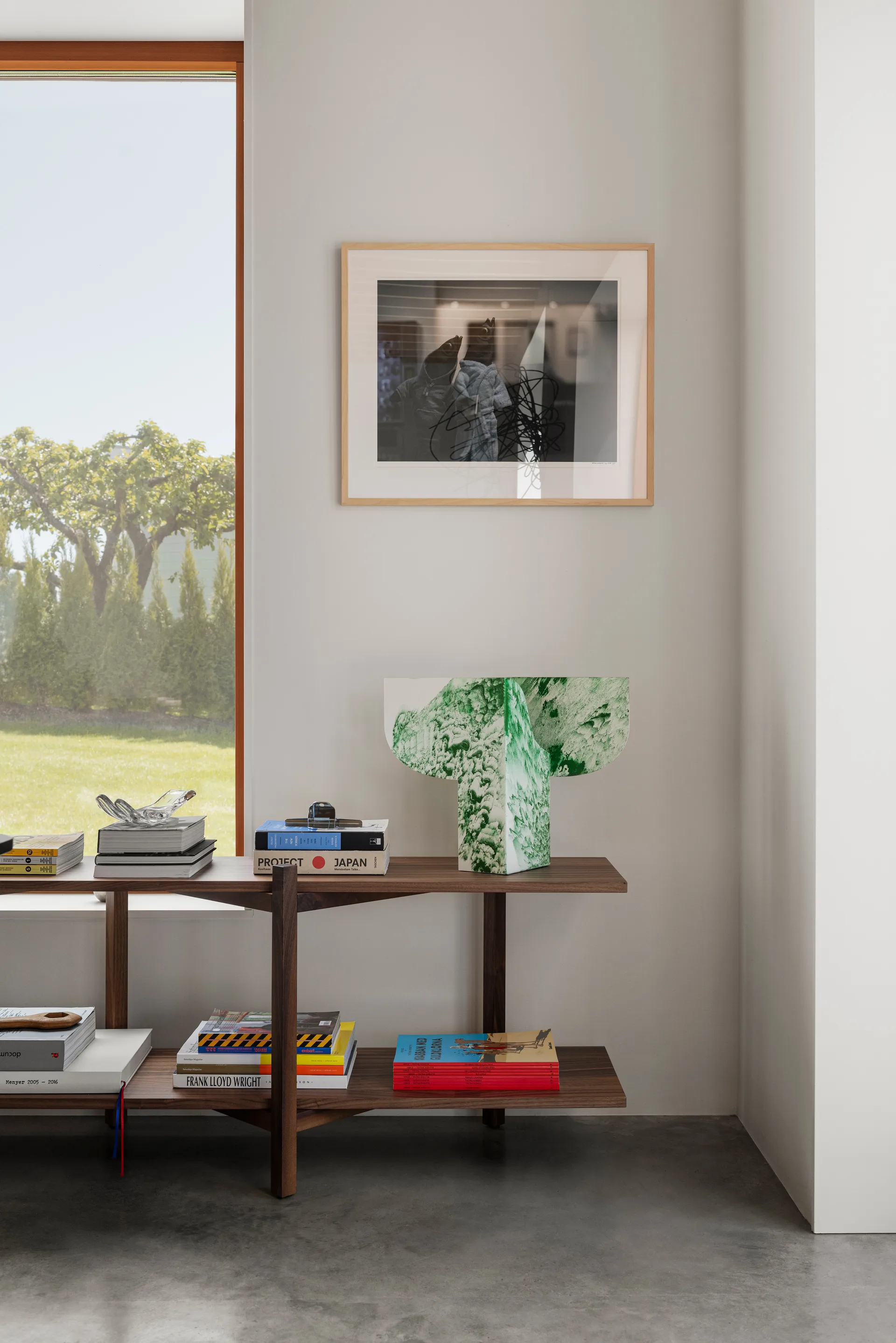 Zig Zag ράφι Media 194x57 cm, Καρυδιά Hem