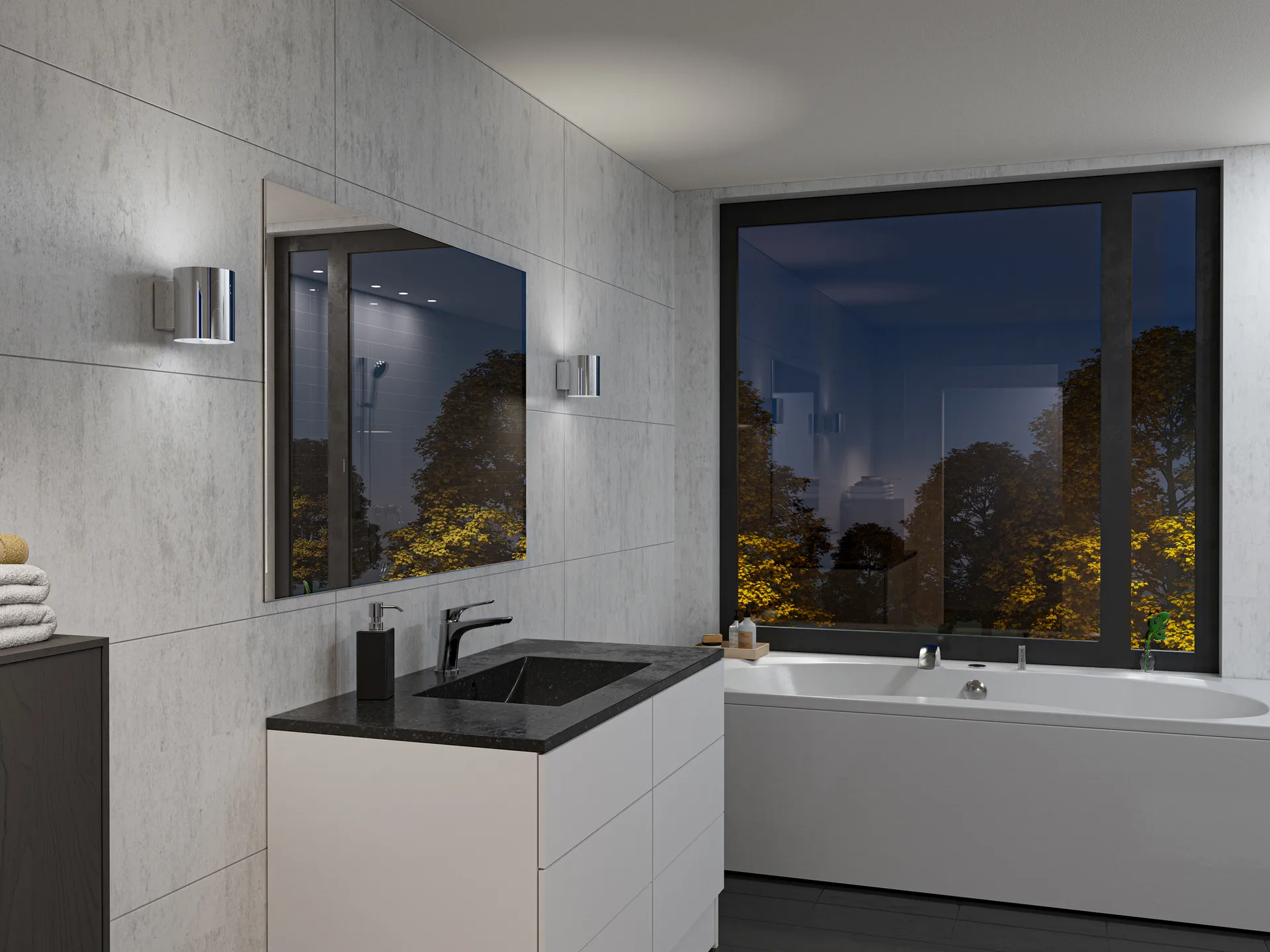 Evoke φωτιστικό τοίχου μικρό, Χρώμιο Herstal