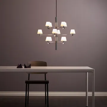 Gil κορώνα 12 πολυέλαιος - Χρώμιο-οπαλί γυαλί   - Herstal