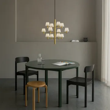 Gil κορώνα 12 πολυέλαιος - Σατινέ χρυσό-οπαλί γυαλί   - Herstal