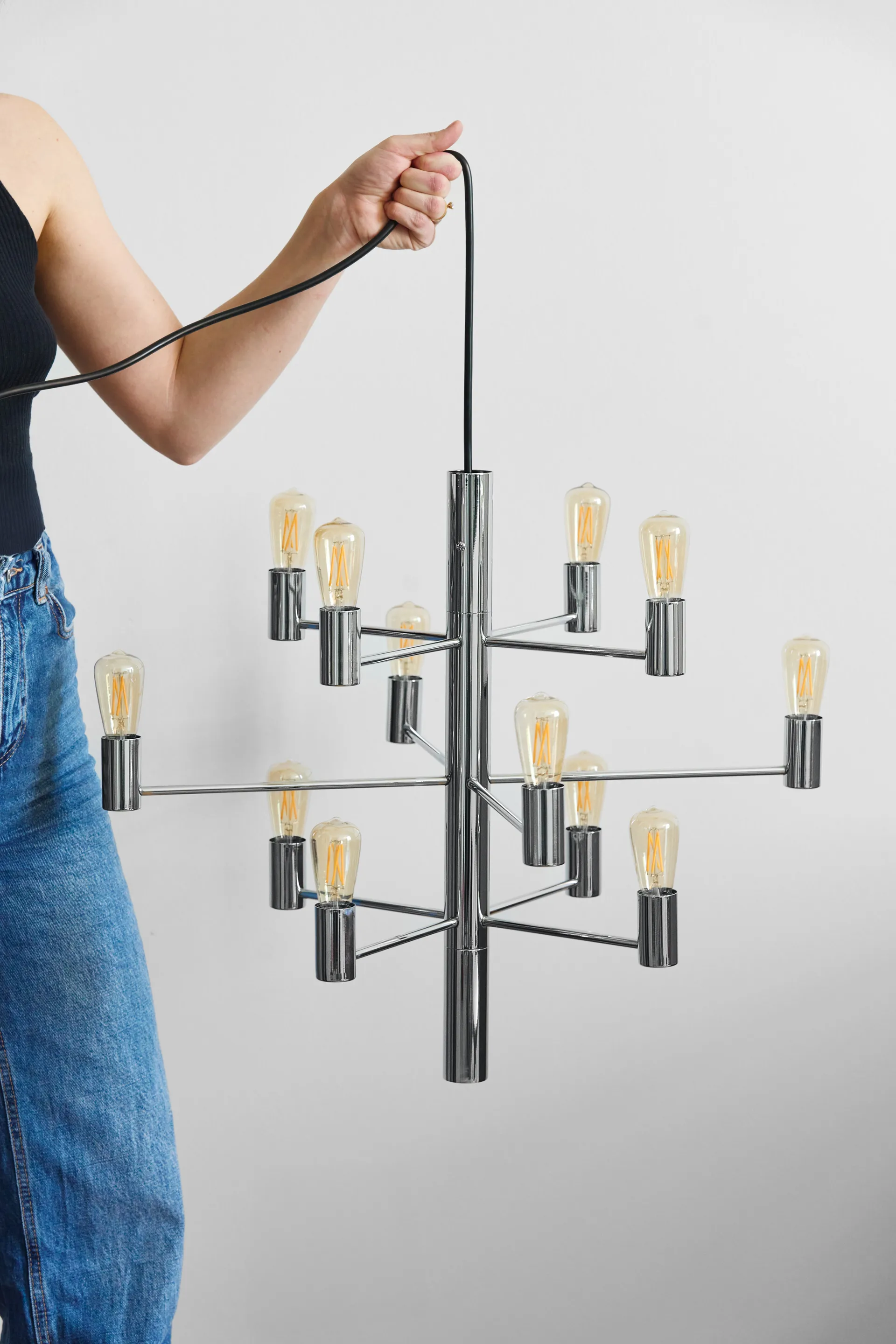 Manola 12 πολυέλαιος, χρώμιο Herstal