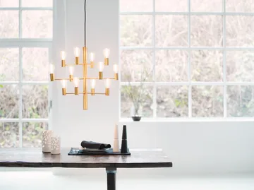 Manola 12 πολυέλαιος - σατινέ ορείχαλκος - Herstal