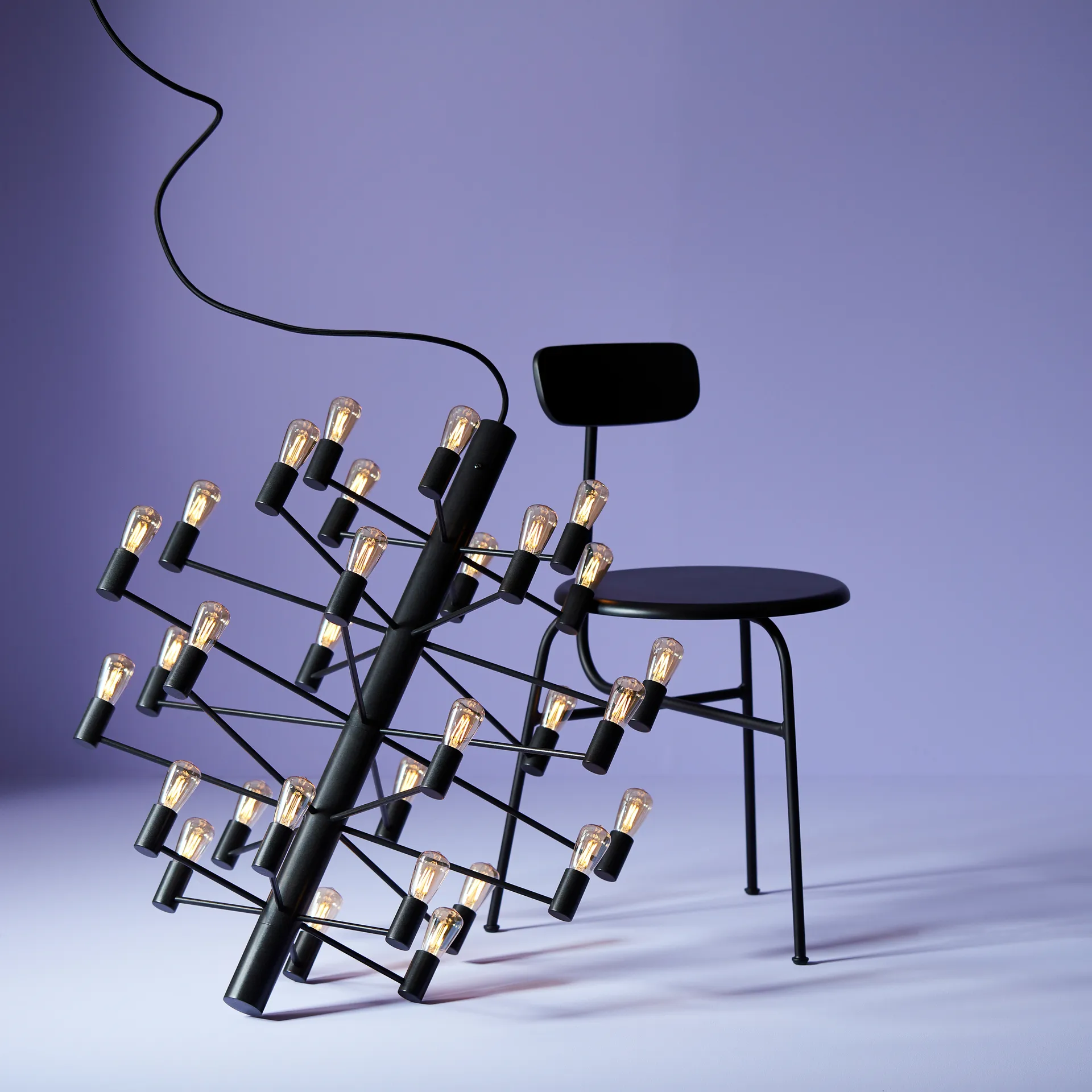 Πολυέλαιος Manola με 30 λάμπες, Μαύρο Herstal