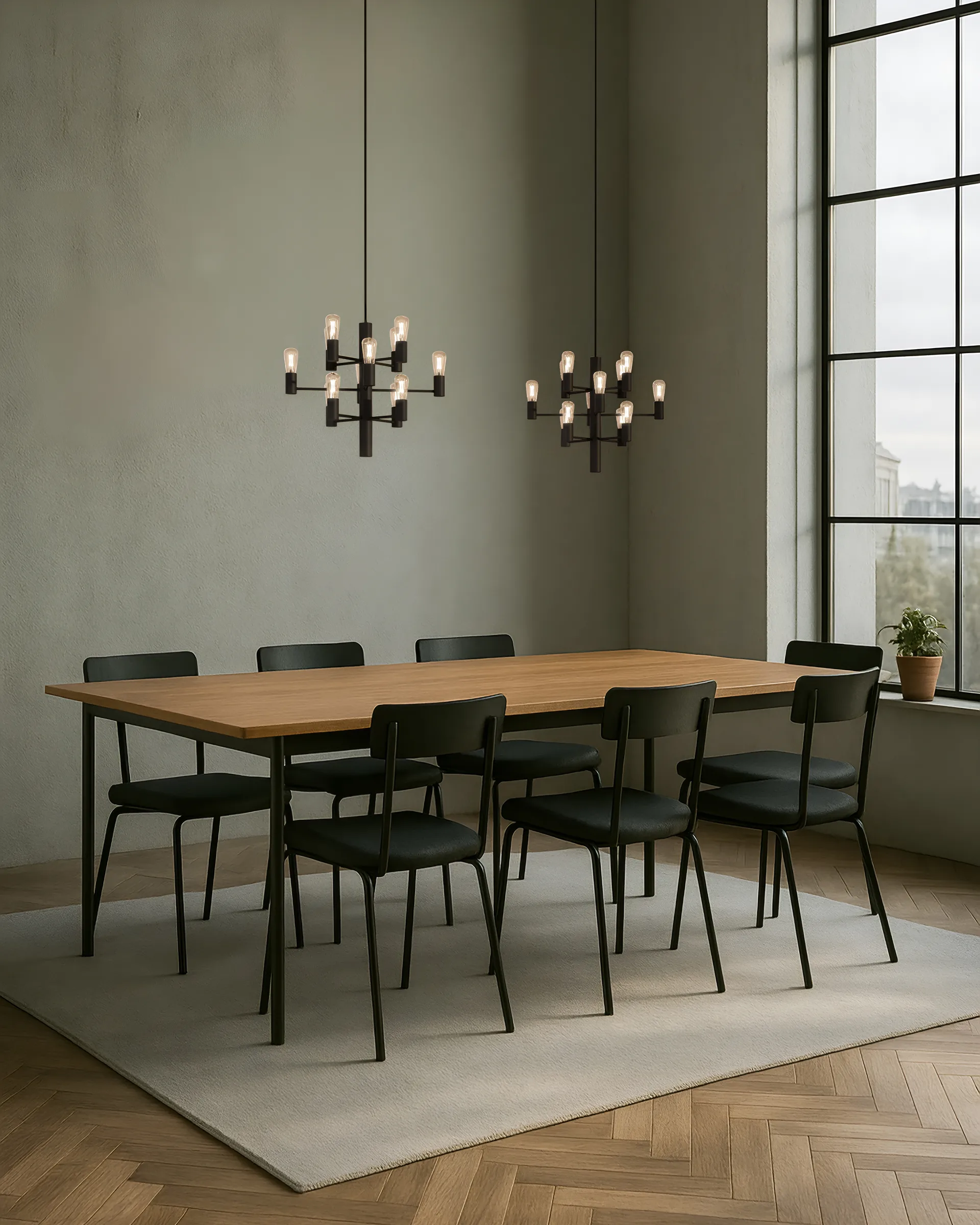 Manola Mini 12 πολυέλαιος, Μαύρο Herstal