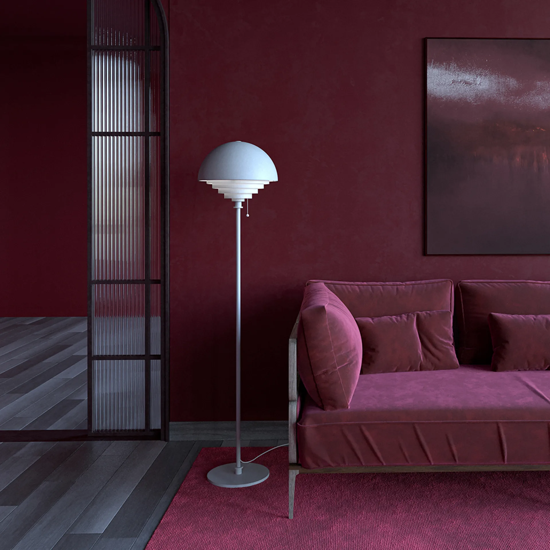 Φωτιστικό δαπέδου, Motown, 150 εκ, Λευκό Herstal