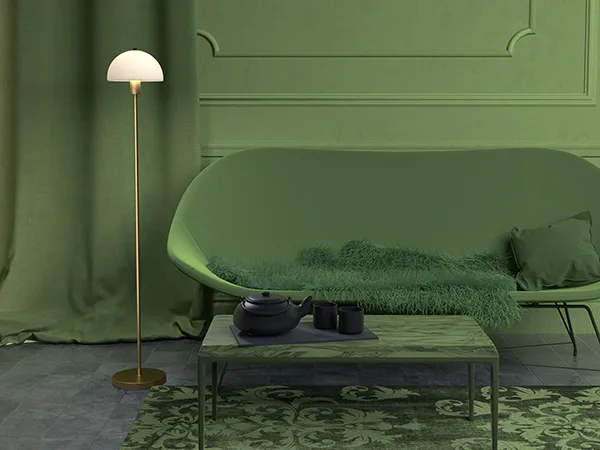 Vienda φωτιστικό δαπέδου, Μπρούτζος-οπαλίνα Herstal