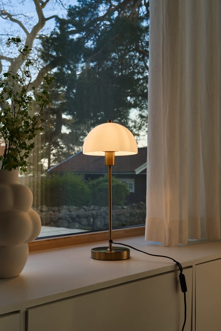 Vienda επιτραπέζιο φωτιστικό Ø 50 cm, ορείχαλκος-λευκό Herstal
