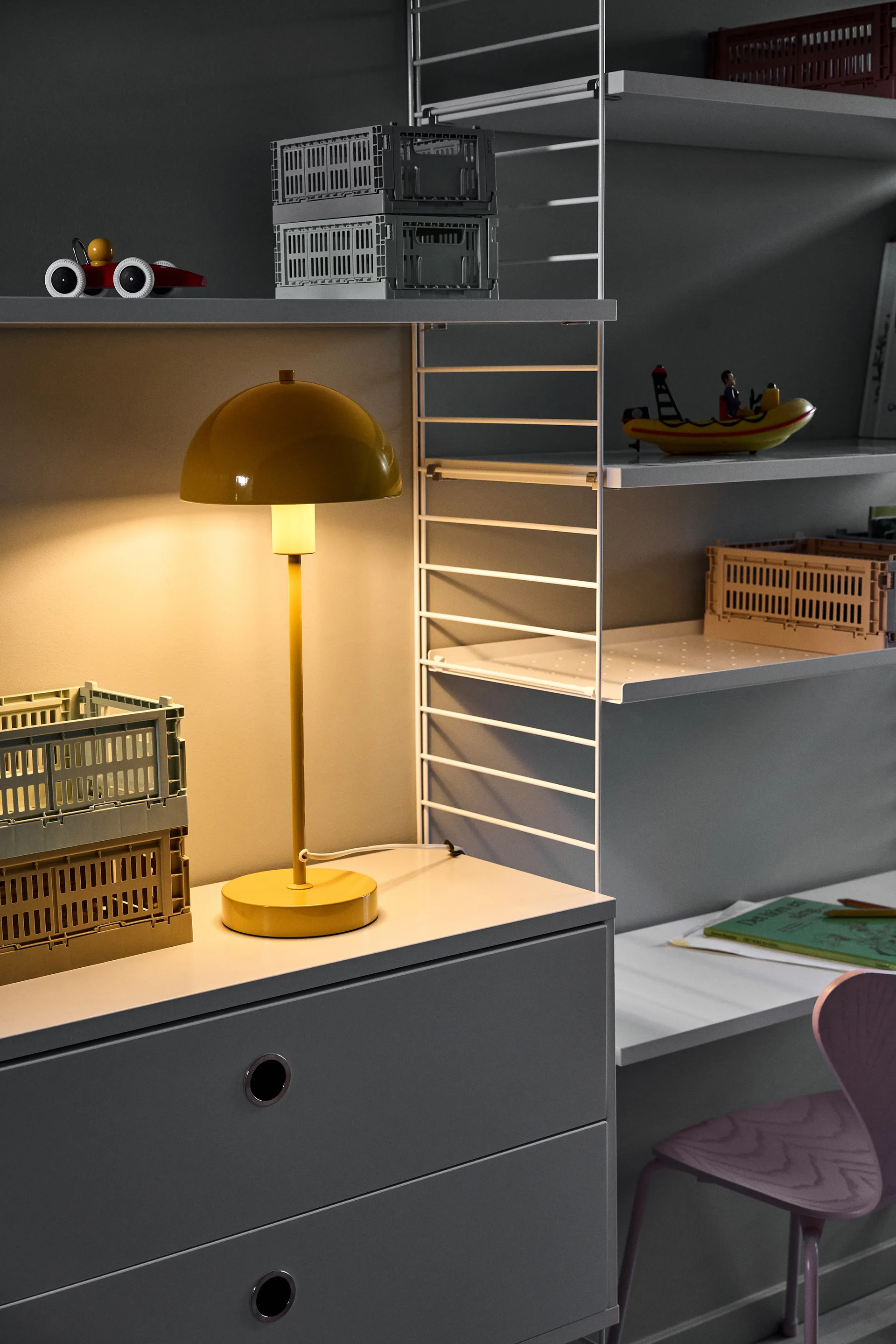 Vienda επιτραπέζιο φωτιστικό Ø 50 cm, Mango yellow Herstal