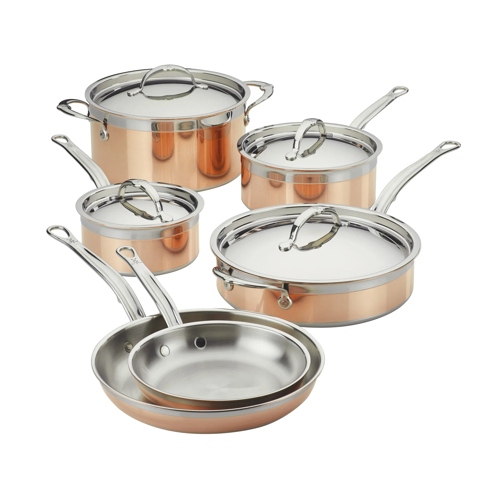 Σετ κατσαρόλας και τηγανιού Hestan Copperbond, 10 τεμάχια Hestan