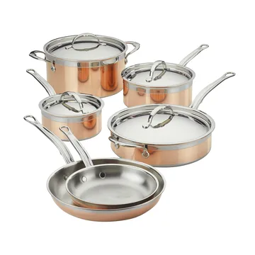 Σετ κατσαρόλας και τηγανιού Hestan Copperbond - 10 τεμάχια - Hestan