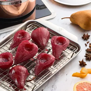 Hestan OvenBond τηγάνι ψησίματος με σχάρα φούρνου - Ανοξείδωτος χάλυβας, 24x39 εκ. - Hestan