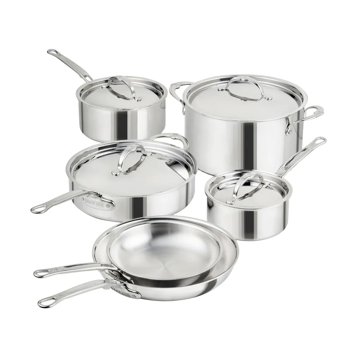 Hestan ProBond Luxe σετ κατσαρολιών και τηγανιών, Ανοξείδωτο ατσάλι, 10 τεμάχια Hestan