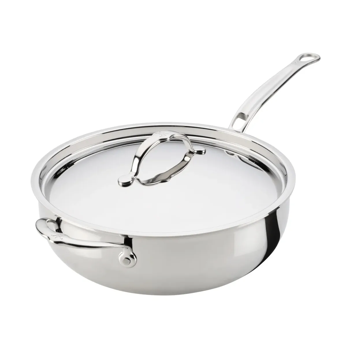 Hestan ProBond Luxe αντικολλητικό τηγάνι πολλαπλών χρήσεων με καπάκι, Ανοξείδωτος χάλυβας, βοηθητική λαβή Hestan