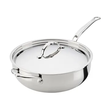 Hestan ProBond Luxe αντικολλητικό τηγάνι πολλαπλών χρήσεων με καπάκι - Ανοξείδωτος χάλυβας, βοηθητική λαβή - Hestan