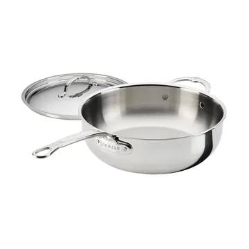Hestan ProBond Luxe αντικολλητικό τηγάνι πολλαπλών χρήσεων με καπάκι - Ανοξείδωτος χάλυβας, βοηθητική λαβή - Hestan