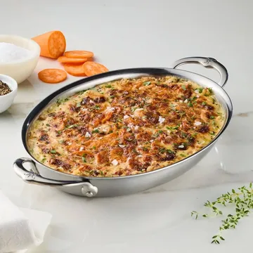 Hestan Provisions ταψί για γκρατέν - Ανοξείδωτος χάλυβας, οβάλ, 42,5x33,5 εκ. - Hestan
