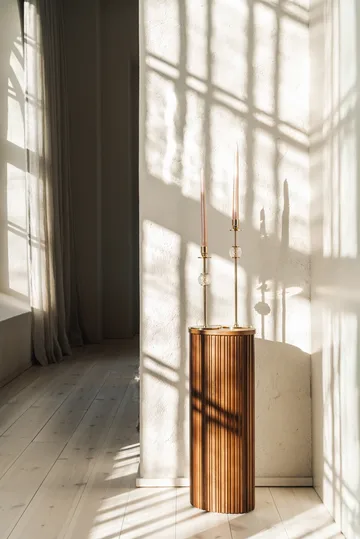 Alba κηροπήγιο 30 cm - Μασίφ ορείχαλκος και γυαλί - Hilke Collection