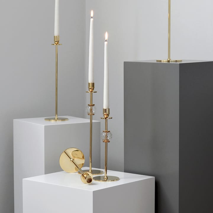 Alba κηροπήγιο 30 cm, Μασίφ ορείχαλκος και γυαλί Hilke Collection