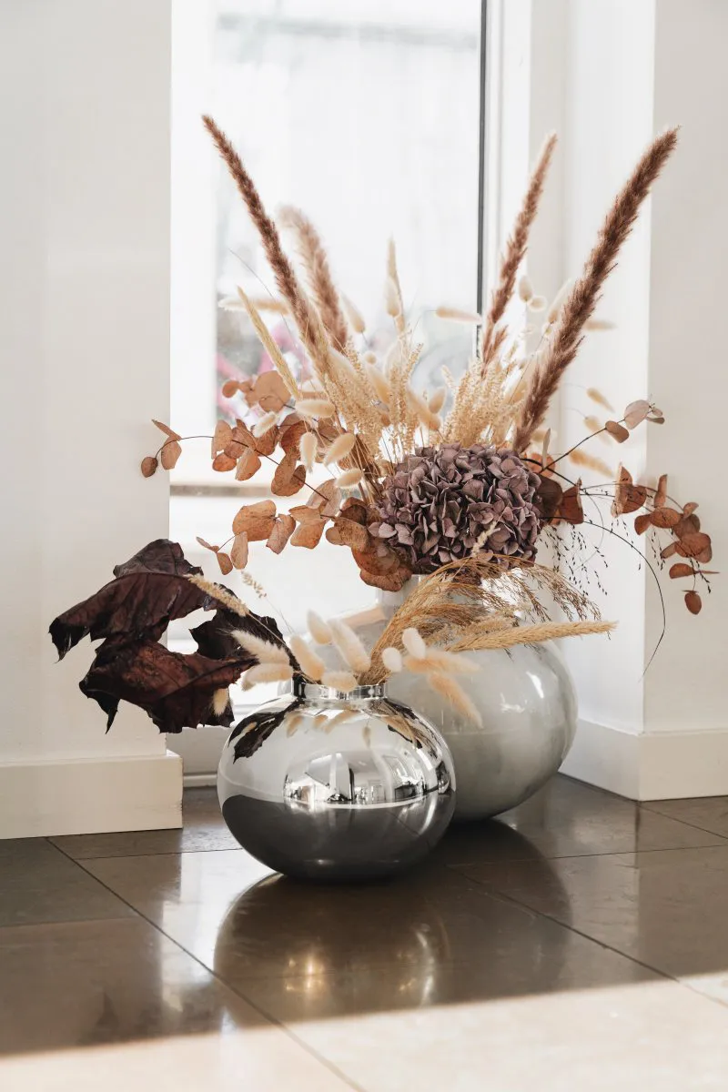 Amico βάζο Ø20 cm, Επινικελωμένος ορείχαλκος Hilke Collection