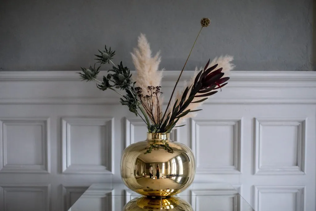 Amico βάζο Ø29 cm , Μασίφ ορείχαλκος Hilke Collection