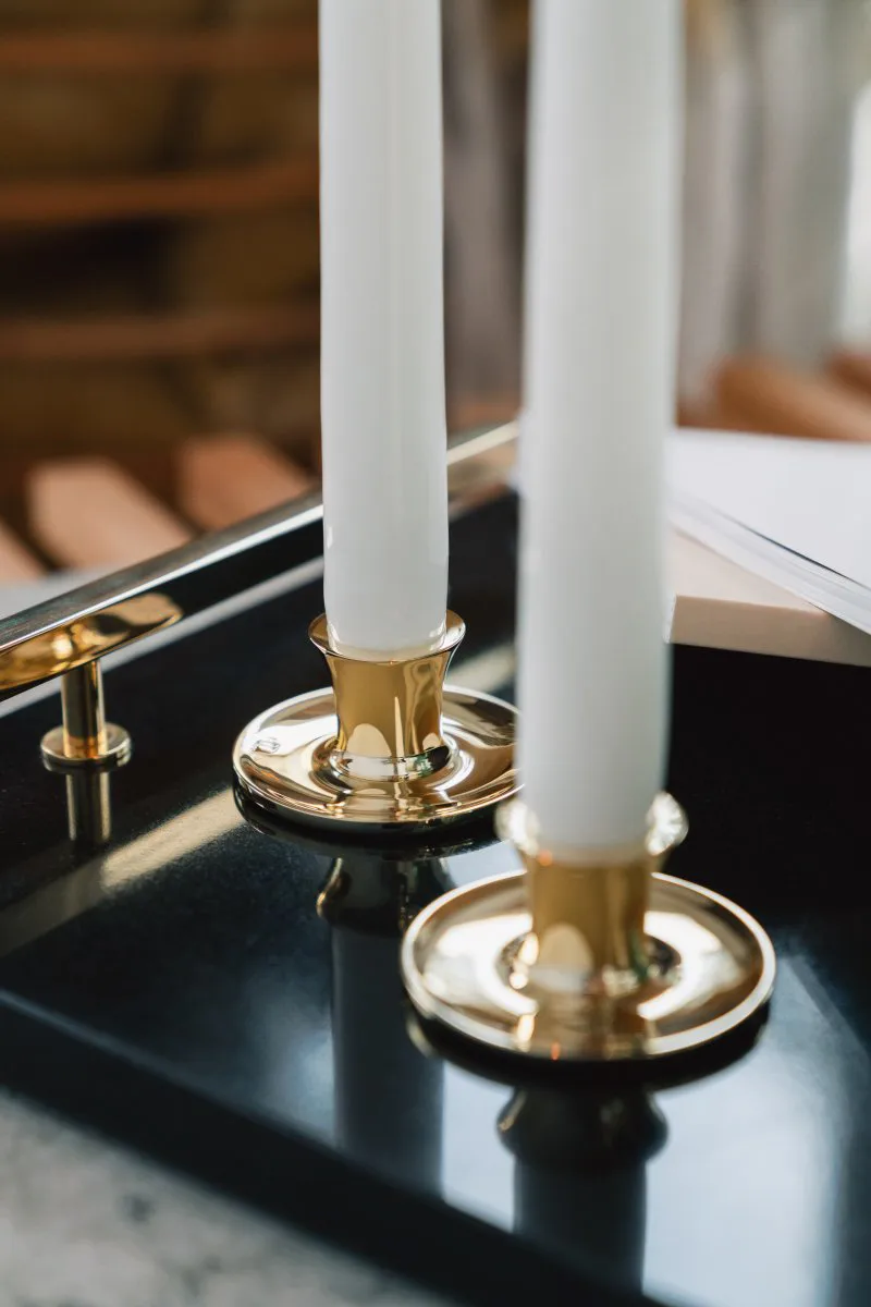 Basso low κηροπήγιο, Μασίφ ορείχαλκος Hilke Collection