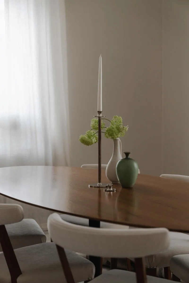 Basso low κηροπήγιο, Επινικελωμένος ορείχαλκος Hilke Collection