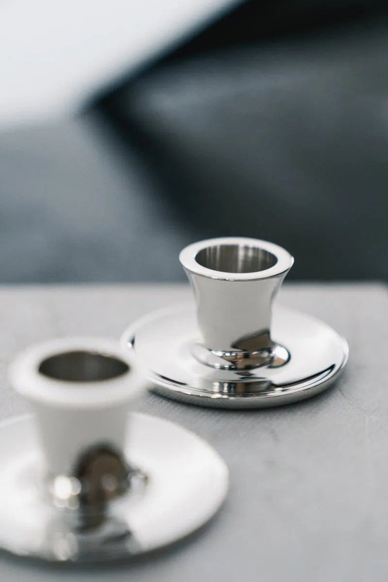 Basso low κηροπήγιο, Επινικελωμένος ορείχαλκος Hilke Collection