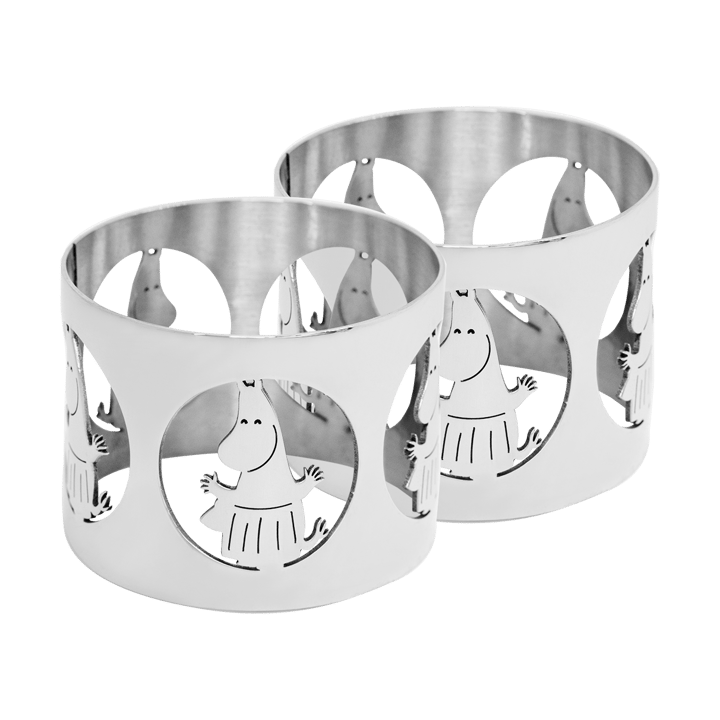 Hilke X Mumin δαχτυλίδια χαρτοπετσέτας Moominmamma 2-συσκευασία - Επινικελωμέν�ος ορείχαλκος - Hilke Collection