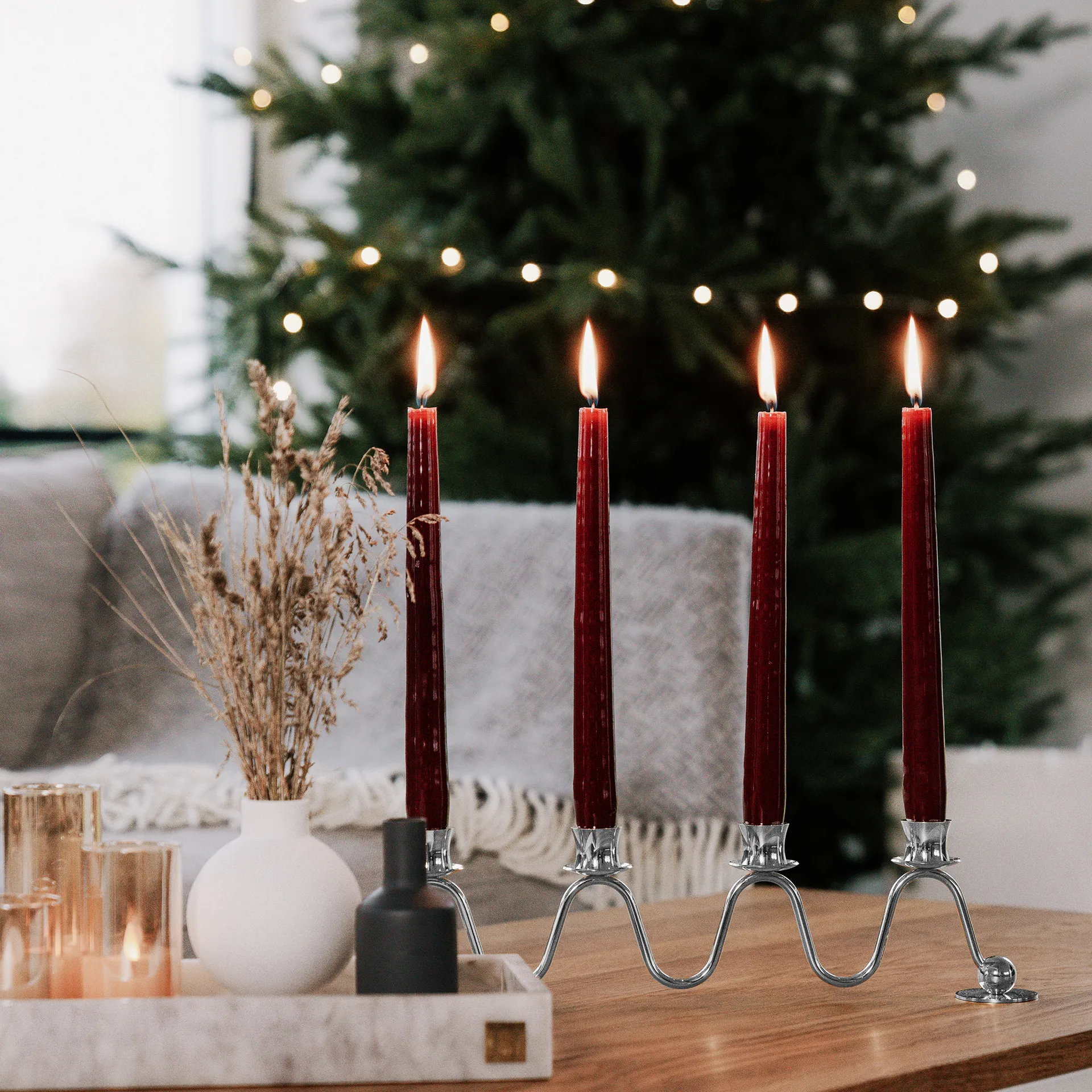 Χριστουγεννιάτικο κηροπήγιο, Lignano Sabbiadoro, Επιχρωμιωμένος ορείχαλκος Hilke Collection