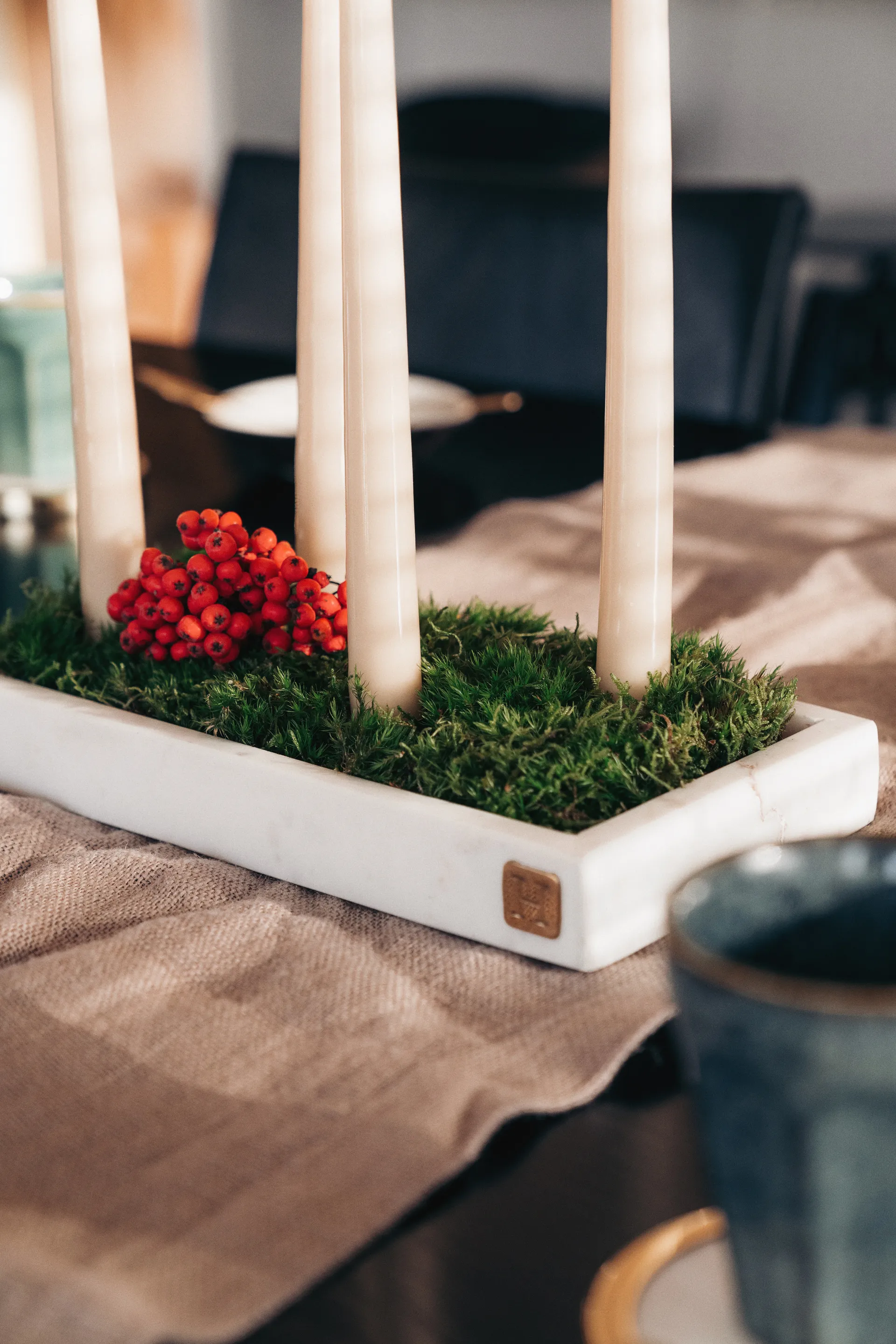 Κεριά Mansion 30 cm 6-pack, Ροζ λάμψη Hilke Collection