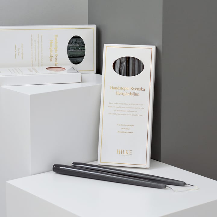 Κεριά Mansion 30 cm 6-pack, Μαύρη λάμψη Hilke Collection