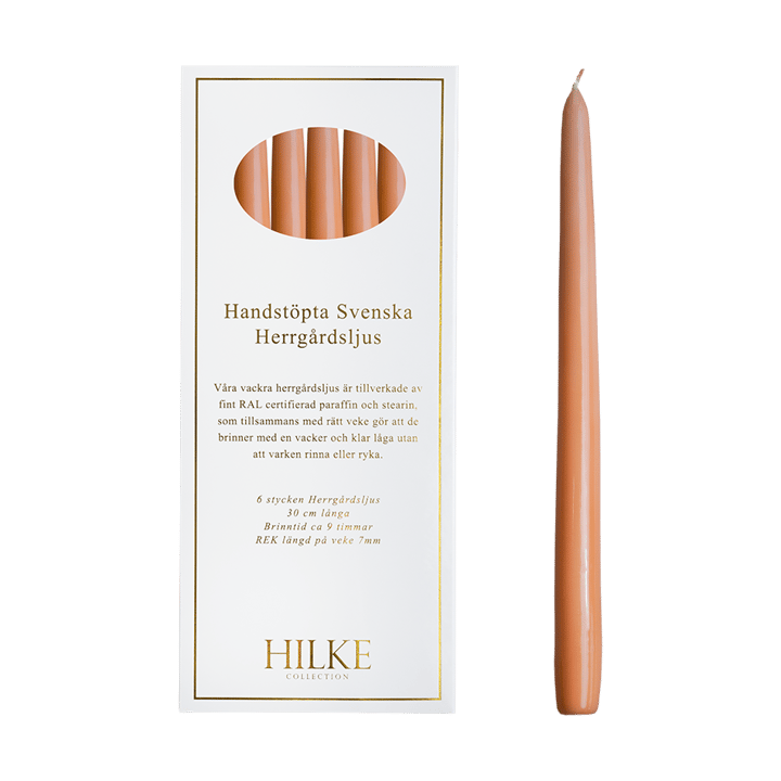 Κεριά Mansion 30 cm 6-pack, Βερίκοκο Hilke Collection
