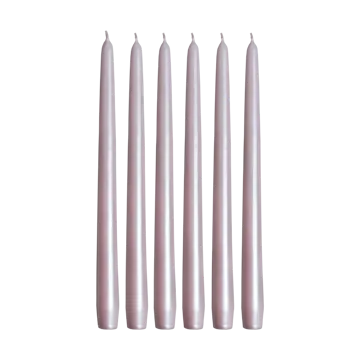 Κεριά Mansion 30 cm 6-pack - Αχνό Ροζ Πέρλα - Hilke Collection