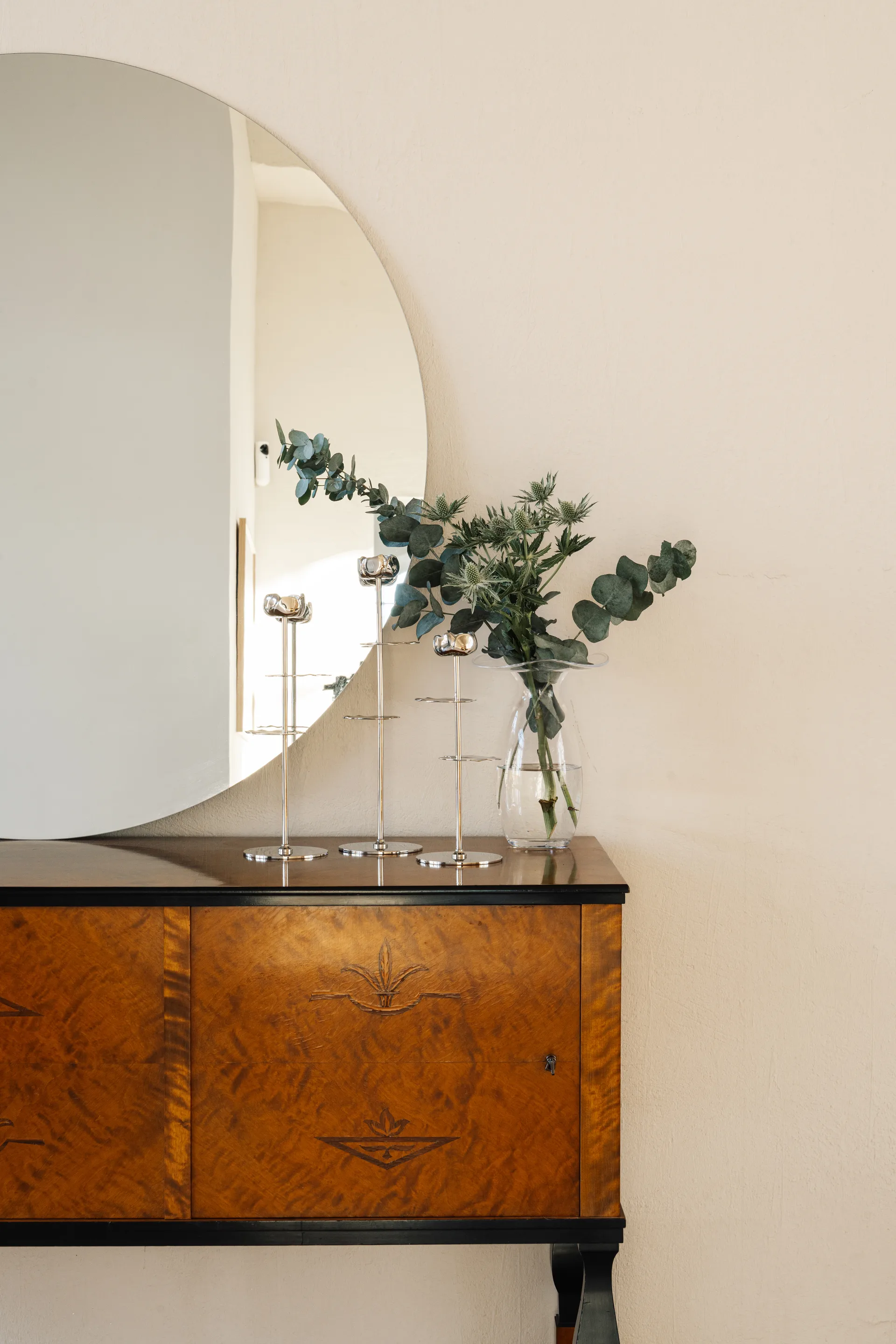 Κηροπήγιο Ninfea Alta 30 cm, Επιχρωμιωμένος ορείχαλκος Hilke Collection